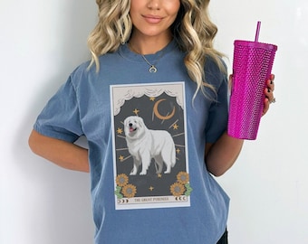 Great Pyrenees tarot card shirt, Great Pyrenees shirt, Great Pyrenees, Great Pyrenees mom, Great Pyrenees gifts, Great Pyrenees dog,