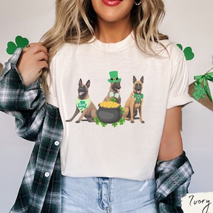 Belgian Malinois St Patricks Day Shirt, Belgian Malinois shirt, Belgian Malinois, Belgian Malinois gifts, Belgian Malinois mom, Malinois tee