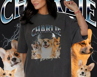 Custom Corgi Bootleg Shirt, Corgi shirt, Custom Pet shirt, Custom Bootleg Shirt, Corgi dad shirt, Bootleg shirt, Corgi mom, Tri color corgi