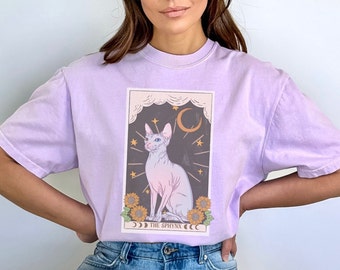 Sphynx Katze Tarot Karte Shirt, Sphynx Katze, Sphynx Katzen Shirt, Sphynx Katze Geschenk, Sphynx Katzen Mama, Sphynx Katzenliebhaber, Cat Lady Shirt, Sphynx,Katzen T-Shirt
