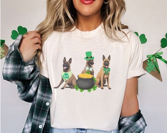 Belgian Malinois St Patricks Day Shirt, Belgian Malinois shirt, Belgian Malinois, Belgian Malinois gifts, Belgian Malinois mom, Malinois tee