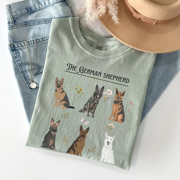 Deutscher Schäferhund Cottage Core T-Shirt, Cottagecore T-Shirt, Deutscher Schäferhund Shirt, Cottage Kern, Deutscher Schäferhund Mama,Schäferhund Geschenk