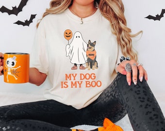Custom Heeler Ghost Dog Halloween shirt, Heeler t shirt, Heeler gifts, Australian Cattle dog, Dog Halloween shirt, Fall dog, Heeler mom