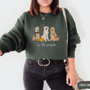 Golden Retriever Fall Sweatshirt Golden Retriever Shirt - Etsy