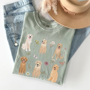 Golden retriever cottagecore t shirt, Golden retriever t shirt, Golden Retriever gifts, Golden Retriever, Golden Retriever mom, Dog mom tee