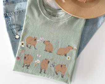 Capybara Cottagecore Shirt, Capybara, Capybara shirt, Capybara gift, Capybara t shirt, Capybara Tee, Capybara lover, animal lover shirt