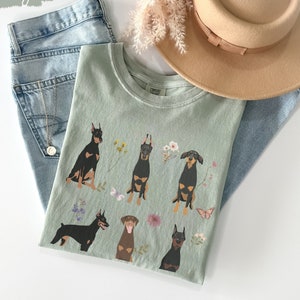 Doberman cottagecore t shirt, Doberman, Doberman t shirt, Doberman dog mom, Doberman gifts, Doberman dog lover, Doberman dog