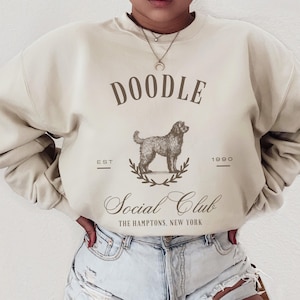 Custom Goldendoodle Social Club Sweatshirt, Goldendoodle Sweatshirt, Golden Doodle mom, Doodle Dog, Golden doodle gift, Goldendoodle owner