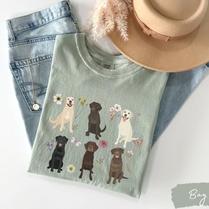 Labrador cottage core t shirt, labrador retriever, Labrador mom, Labrador Retriever, Labrador Retriever gift, cottage core, labrador gifts