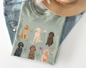 Golden doodle cottagecore t shirt, Golden Doodle, Golden doodle mom, Golden doodle gifts, goldendoodle, Golden doodle sweatshirt,cottagecore