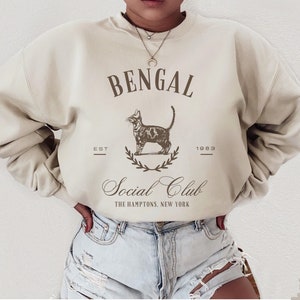 Custom Bengal cat Social Club Sweatshirt, Bengal cat Sweatshirt, Bengal Cat, Bengal cat gift, Bengal cat mom, Cat mom sweatshirt