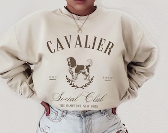 Cavalier King Charles Spaniel social Club sweatshirt, Cavalier King Charles Spaniel, Cavalier King Charles Spaniel gift,Cavalier Spaniel mom