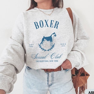 Boxer Dog Social Club Sweatshirt, Boxer Dog sweatshirt, Boxer Dog, Boxer Dog mom, Boxer Dog owner, Boxer Dog gifts, Boxer dog shirt,