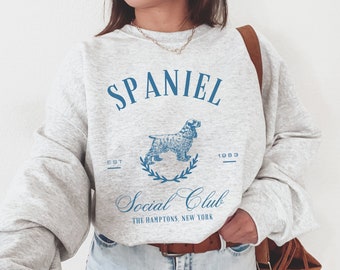 Cocker Spaniel Social Club Sweatshirt, Cocker Spaniel Sweatshirt, Cocker Spaniel, American Cocker Spaniel, Cocker Spaniel Shirt, Spaniel dog