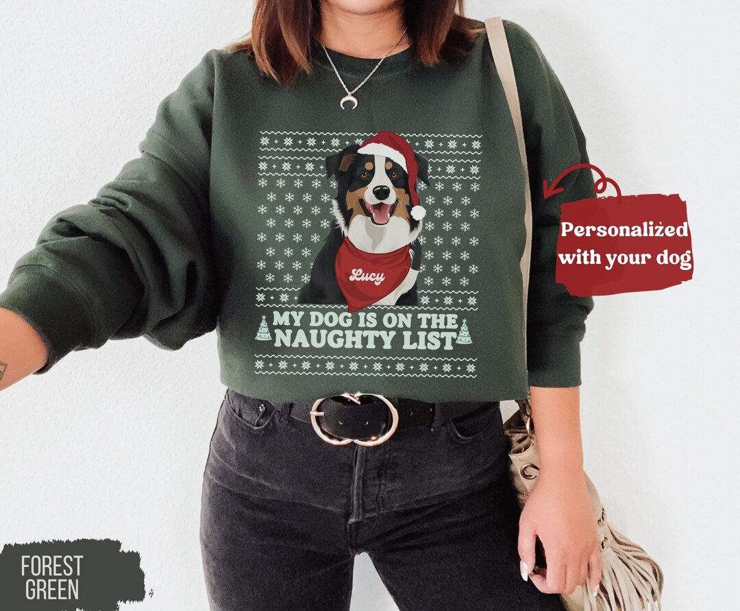 Personalized Australian Shepherd Christmas Sweatshirt, Australian