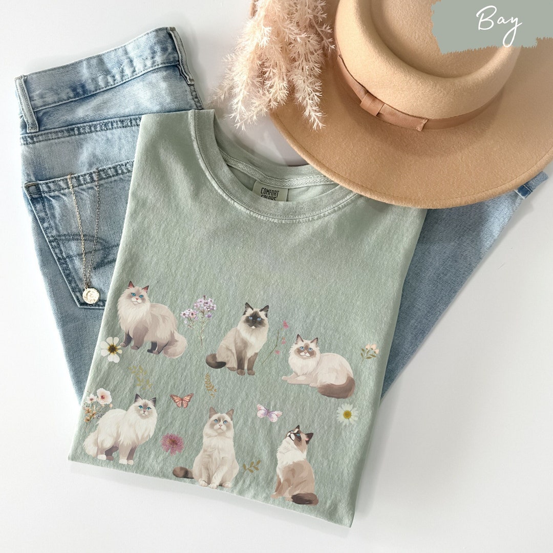 Ragdoll Cat Cottagecore T Shirt, Ragdoll Cat, Ragdoll Cat T Shirt