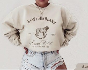 Newfoundland Dog Social Club Sweatshirt, Newfoundland Sweatshirt