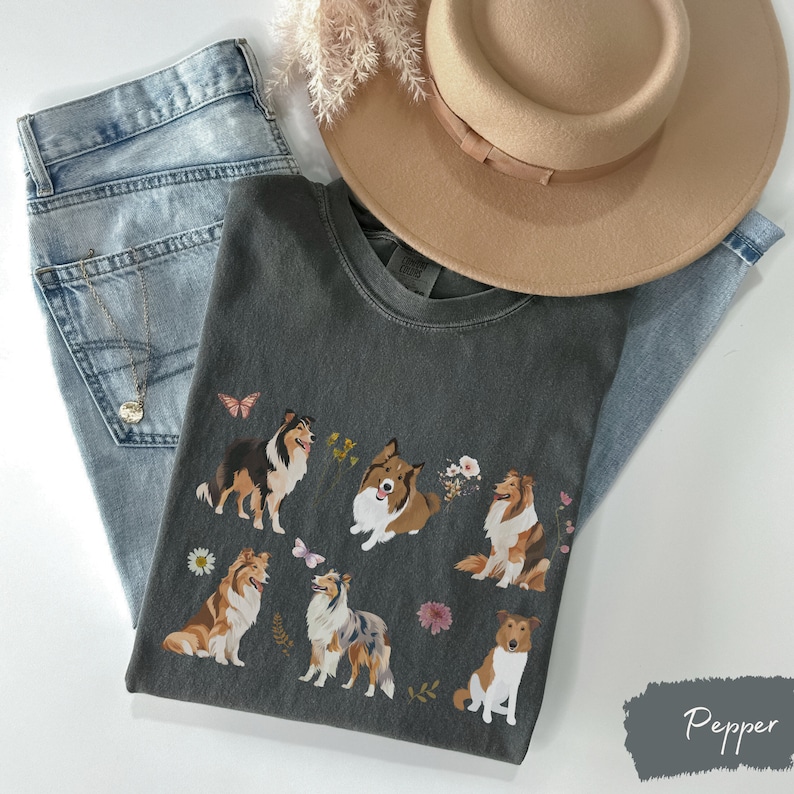 Rough Collie Cottagecore, Rough Collie t shirt, Rough collie, Rough Collie mom, Rough Collie gift, Rough collie owner, Rough collie lover image 4