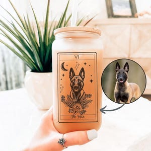 Custom Tarot dog tumbler Gift, Custom dog tumbler, Dog mom gift, Custom dog gift, Dog mom gift, Custom photo tumbler, Dog portrait, bild 2