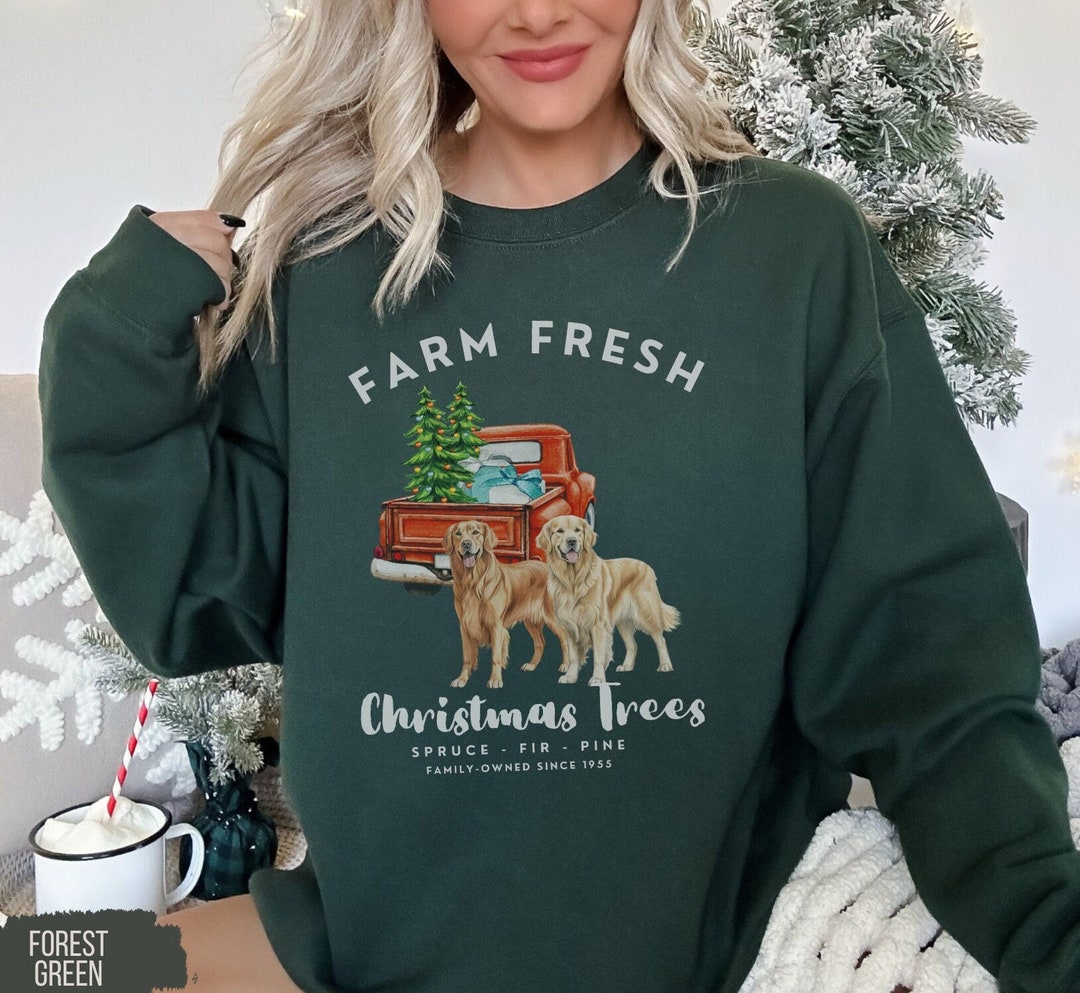 Golden Retriever Christmas Sweatshirt, Golden Retriever Christmas