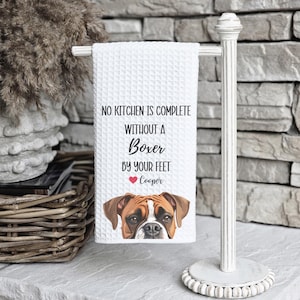 Custom Boxer Dog Kitchen Towel, Boxer dog gift, custom kitchen dog towel, Boxer dog, Boxer dog home decor, Boxer dog mom, Boxer dog lover
