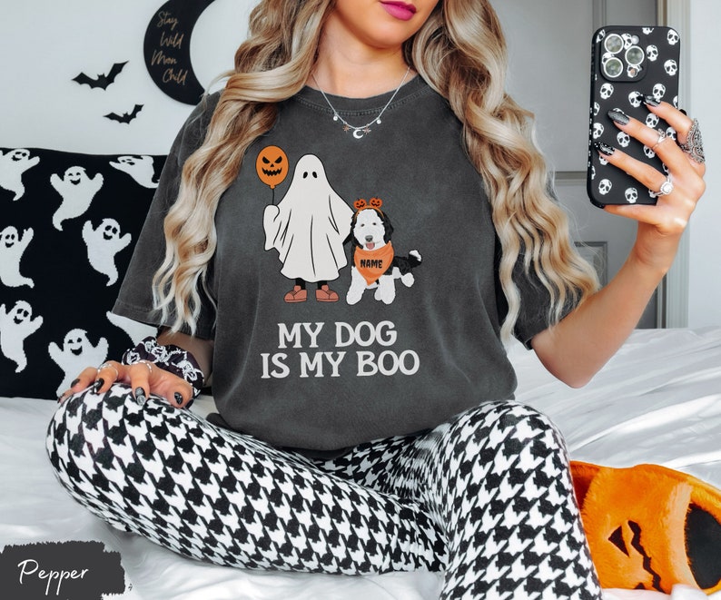 Custom Sheepadoodle dog Halloween shirt, Sheepadoodle shirt, Sheepadoodle, Sheepadoodle gift, Sheepadoodle mom,Halloween dog shirt image 5
