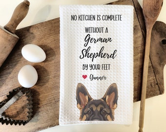 Custom German Shepherd Kitchen Towel, German Shepherd gift, German Shepherd, dog kitchen towel, German Shepherd mom, German Shepherd lover