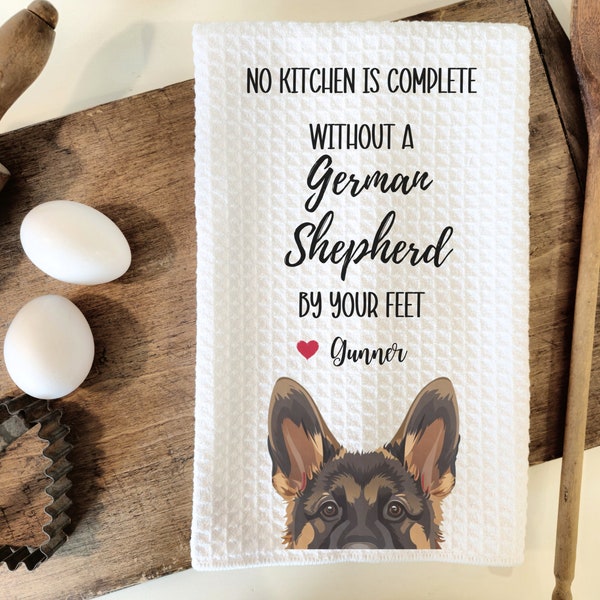 Custom German Shepherd Kitchen Towel, German Shepherd gift, German Shepherd, dog kitchen towel, German Shepherd mom, German Shepherd lover