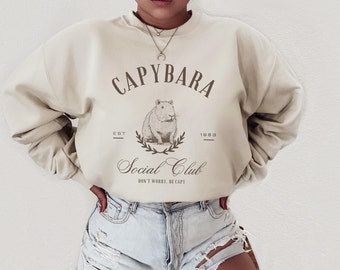 Capybara Social Club Sweatshirt, Capybara, Capybara sweatshirt, Capybara Shirt, Capybara crewneck, Capybara lover, Capybara gift