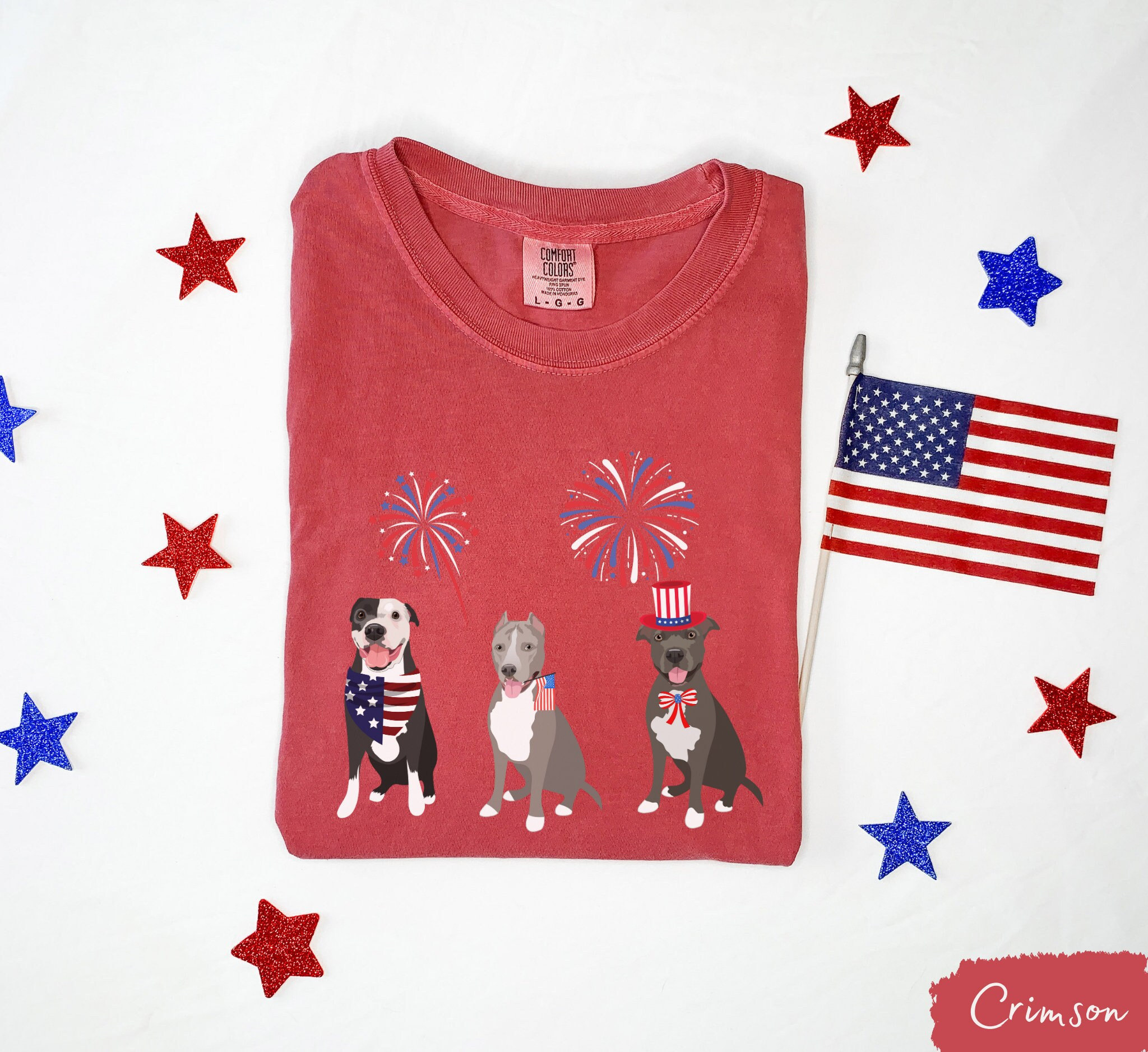 Pitbull 4th of July Shirt, Pitbull Dog, Pitbull Shirt, Pitbull Mom