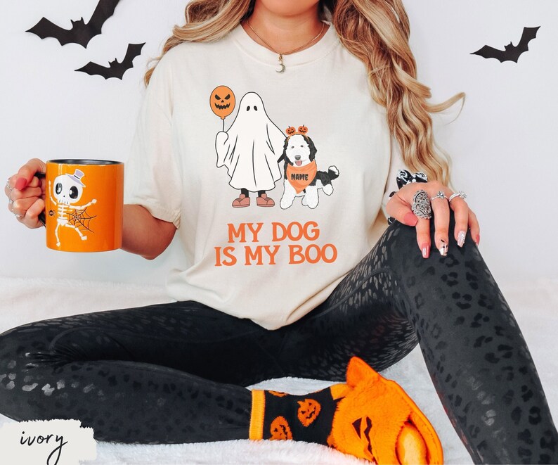 Custom Sheepadoodle dog Halloween shirt, Sheepadoodle shirt, Sheepadoodle, Sheepadoodle gift, Sheepadoodle mom,Halloween dog shirt image 1