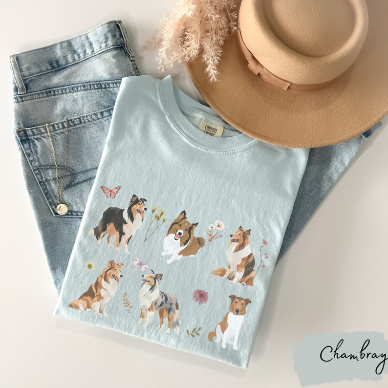 Rough Collie Cottagecore, Rough Collie t shirt, Rough collie, Rough Collie mom, Rough Collie gift, Rough collie owner, Rough collie lover image 3