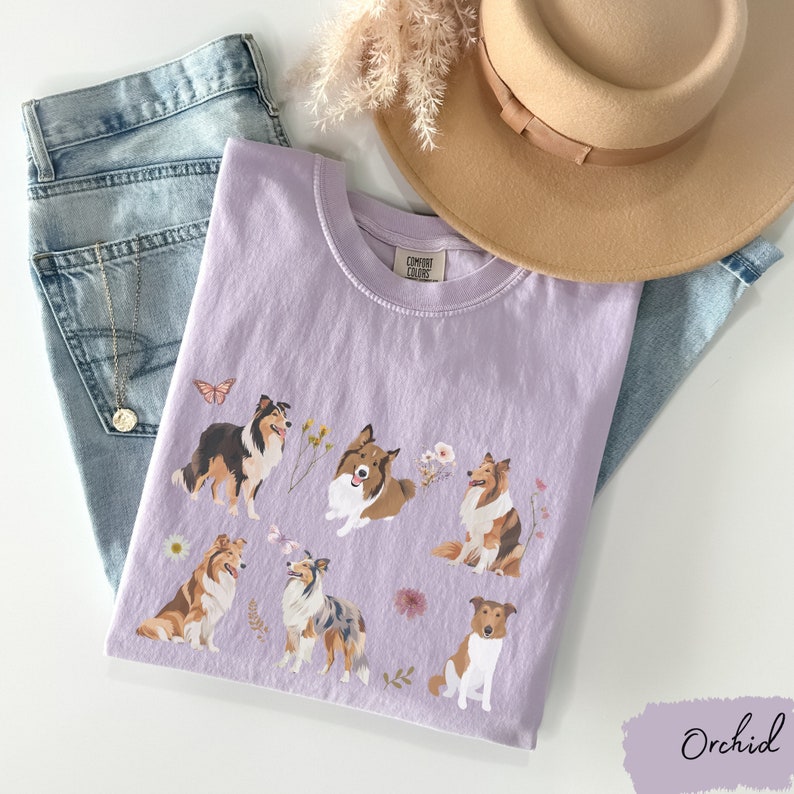 Rough Collie Cottagecore, Rough Collie t shirt, Rough collie, Rough Collie mom, Rough Collie gift, Rough collie owner, Rough collie lover image 6