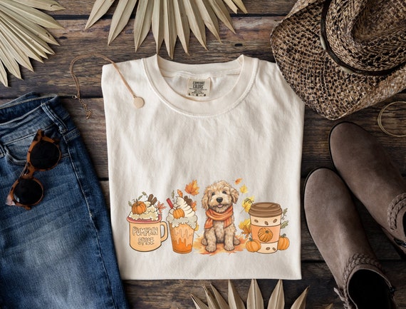 Goldendoodle dog Fall shirt, Pumpkin Patch shirt, Goldendoodle, Doodle dog, Goldendoodle mom, Fall coffee shirt,  Doodle dog mom, Fall dog