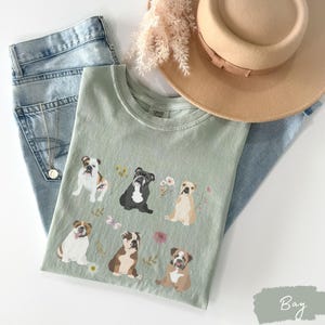 English Bulldog cottagecore t shirt,  English bulldog, English Bulldog tee, English bulldog, English Bulldog gifts, English Bulldog mom