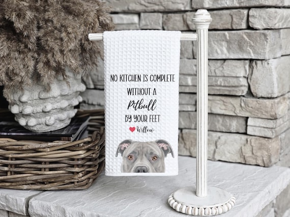 Custom Pitbull Dog Kitchen Towel, Pitbull Dog gift, custom kitchen towel, Pitbull, Pitbull mom, Custom dog towel, Pitbull owner, Pitbull