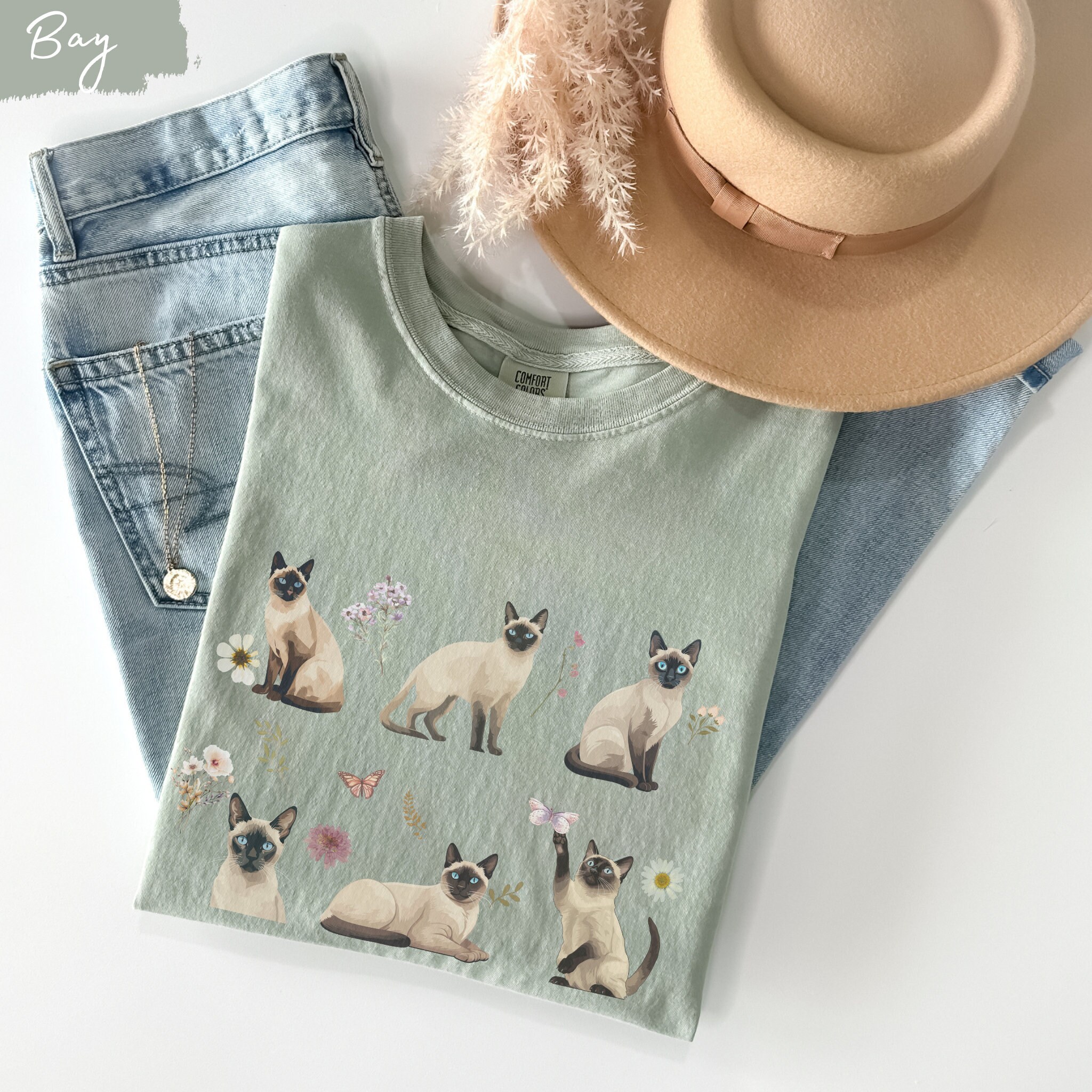 Siamese Cat Cottagecore T Shirt Siamese Cat Siamese Cat Etsy