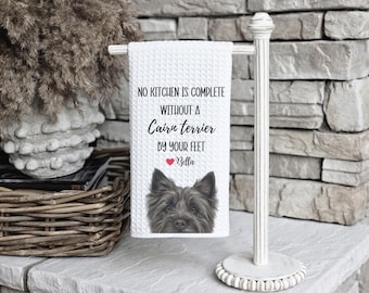 Custom Cairn terrier Dog Kitchen Towel, Cairn terrier gift, custom kitchen dog towel, Cairn terrier, Cairn terrier decor, Cairn terrier mom