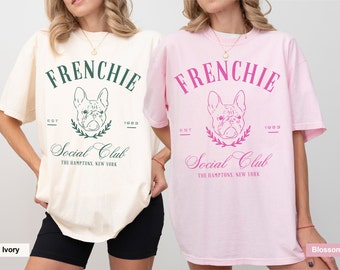 Custom French Bulldog Social Club tshirt, French Bulldog shirt, French Bulldog, French Bulldog gift, French Bulldog shirt, Frenchie, dog mom