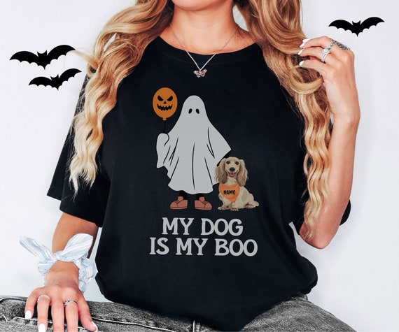 Custom Dachshund Halloween Ghost Dog T shirt, Dachshund shirt, Weiner dog tee, Dachshund Halloween gifts, Ghost dog shirt, Doxie