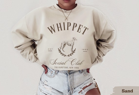 Whippet Social Club Sweatshirt, Whippet, Whippet Dog mom, Whippet gift, Whippet sweatshirt, Whippet lover, Dog mom crewneck