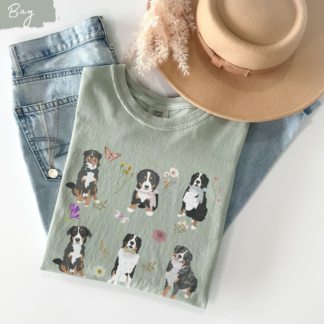 Bernese Mountain Dog Cottagecore T Shirt, Bernese Mountain Dog, Bernese