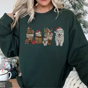 Samojede Weihnachten Hunde Sweatshirt, Samojede Geschenk, Weihnachten Sweatshirt, Samojede Mutter, Hundegeschenk für Samojede Besitzer, Samojede Weihnachten