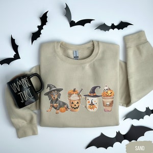 Dackel Halloween Sweatshirt, Dackel Halloween, Dackel Hund, Doxie, Dackel Mutter, Dackel Herbst, Hundemutter Rundhalsausschnitt, Dackel Bild 1