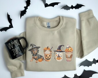 Dachshund Halloween Sweatshirt, Dachshund Halloween, Wiener dog, doxie, Dachshund mom, Dachshund fall, Dog mom crewneck, Dachshund,Doxie mom