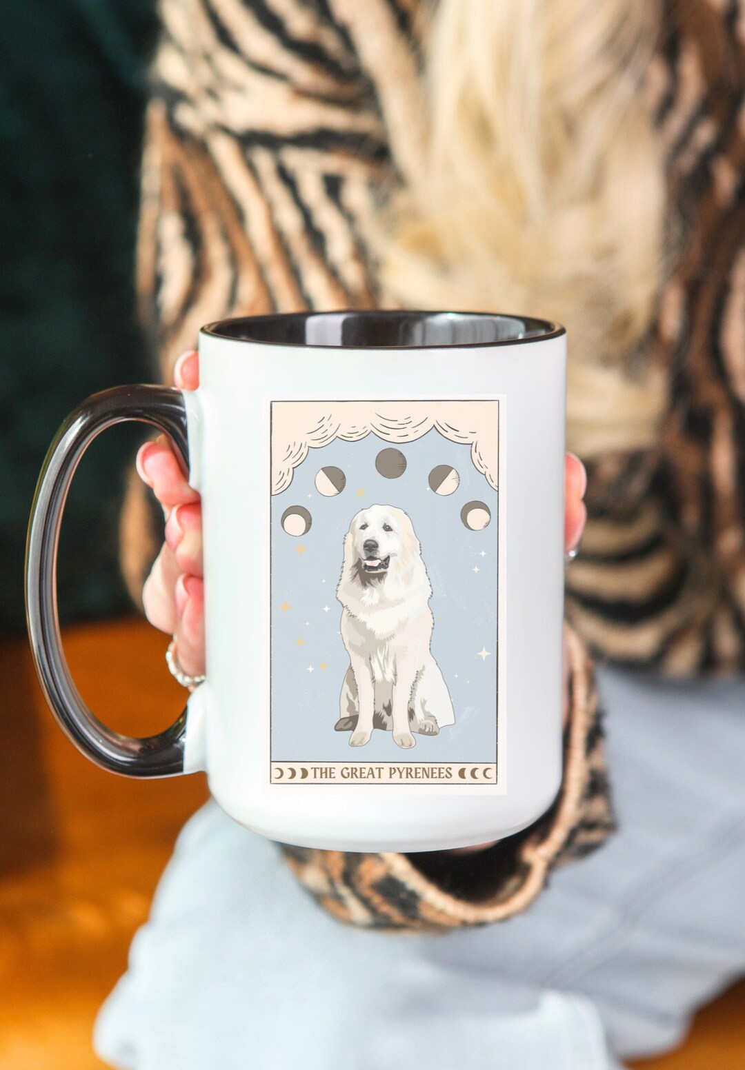 Great Pyrenees Tarot Card Mug Great Pyrenees Dog Mug Great Etsy