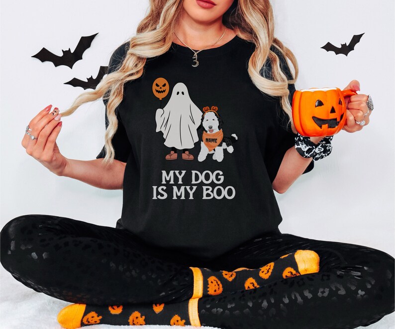Custom Sheepadoodle dog Halloween shirt, Sheepadoodle shirt, Sheepadoodle, Sheepadoodle gift, Sheepadoodle mom,Halloween dog shirt image 4