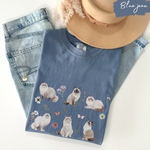 Ragdoll Cat Cottagecore T Shirt, Ragdoll Cat, Ragdoll Cat T Shirt ...
