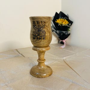 150 ml Handcrafted Wooden Wine Glass – Rustic Goblet for Red Wine Lovers | Eco-Friendly Mango Wood Cup | Natural Wood Drinkware