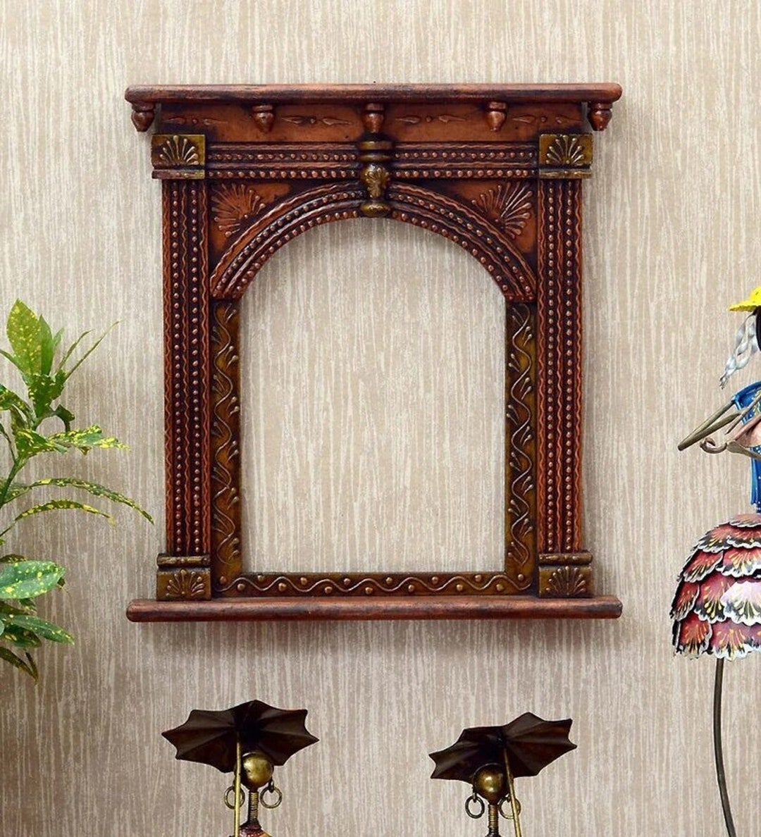 Antique Wood Wall Mirror Frame Photo Frame Jharokha for Etsy
